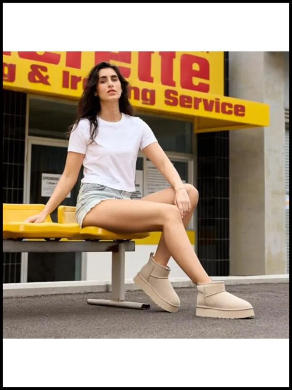 Genuine Suede Platform Ankle Snow Boots with Faux Fur Lining